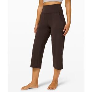 Lululemon 'Align' Brown Nylon Wide Leg Crop Pant 23 Size 2